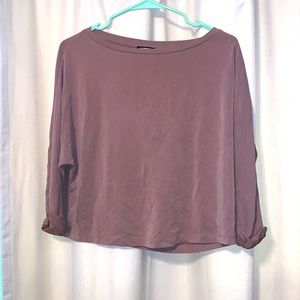 Dark pink/tan Express long sleeve S